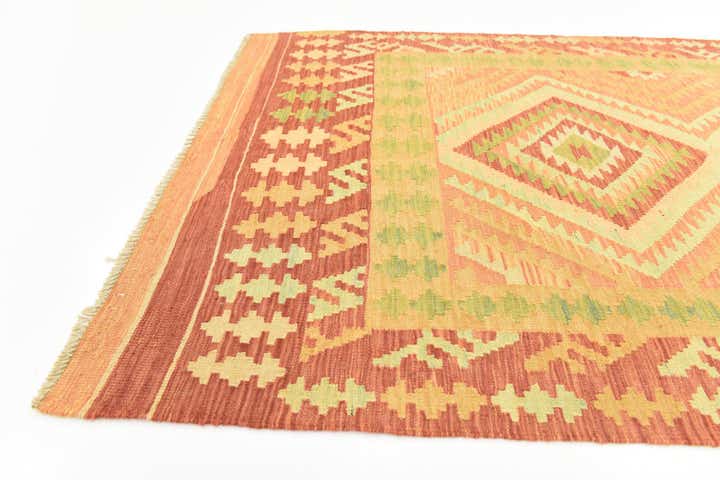 3' 6 x 6' Hand Woven Kilim Waziri Wool Rug