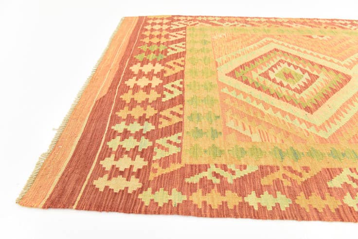 Detail image of 3' 6 x 6' Hand Woven Kilim Waziri Wool Rug