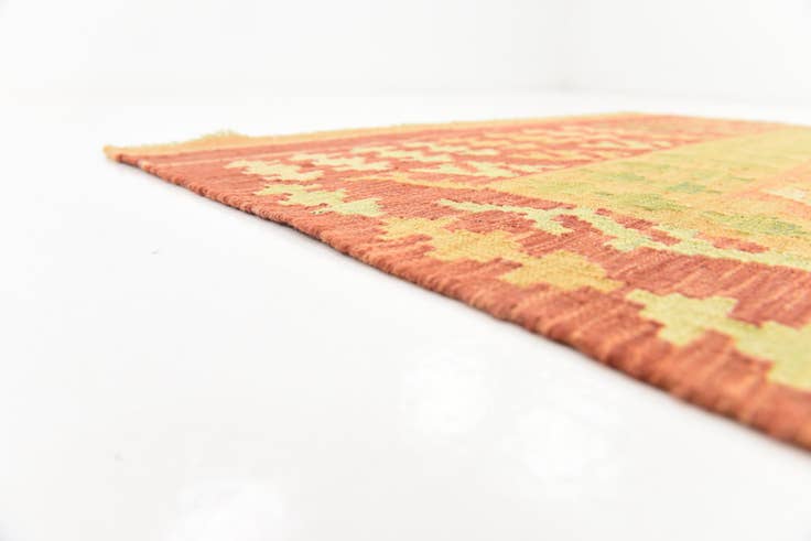 Detail image of 3' 6 x 6' Hand Woven Kilim Waziri Wool Rug