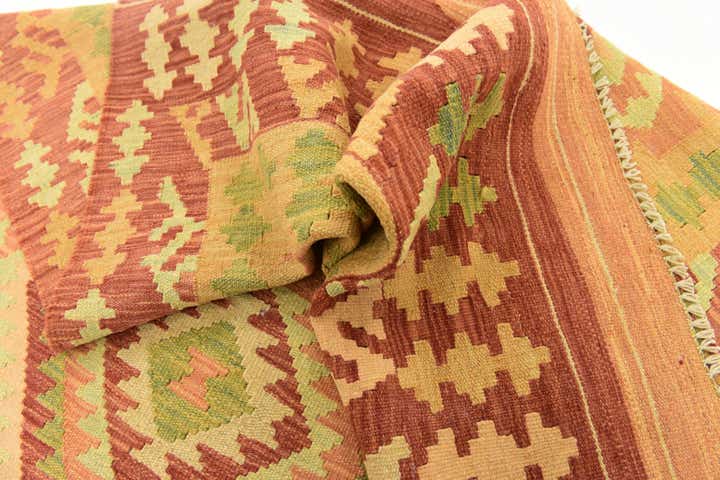 3' 6 x 6' Hand Woven Kilim Waziri Wool Rug