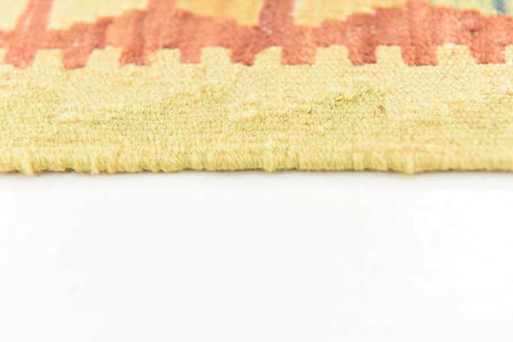 4' x 5' 8 Hand Woven Kilim Waziri Wool Rug