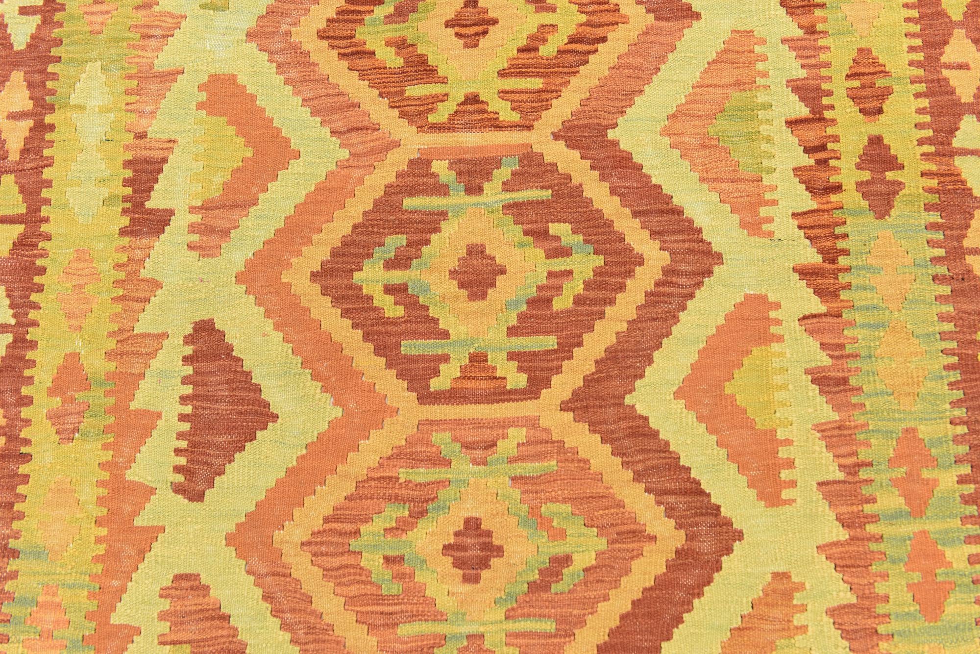 3' 10 x 5' 10 Hand Woven Kilim Waziri Wool Rug
