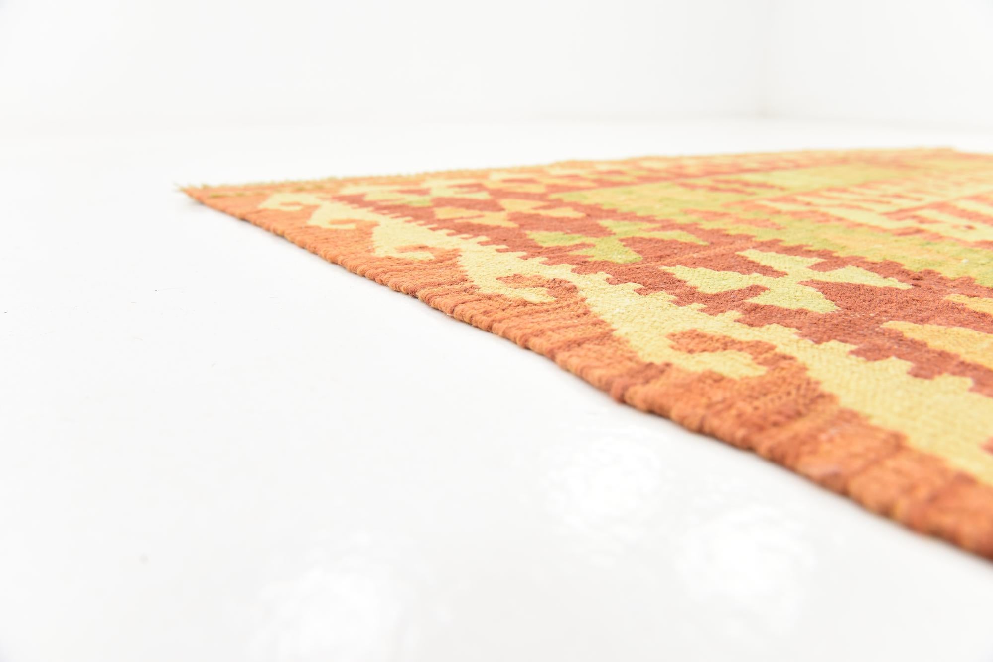 3' 10 x 5' 10 Hand Woven Kilim Waziri Wool Rug