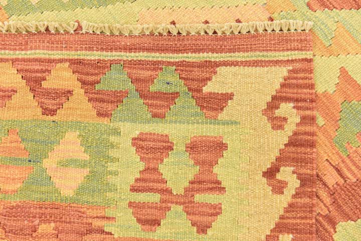 4' x 5' 9 Hand Woven Kilim Waziri Wool Rug