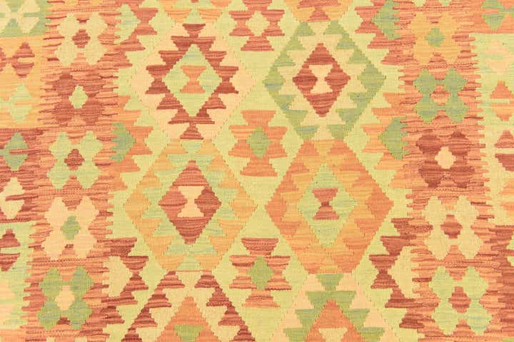 4' x 5' 9 Hand Woven Kilim Waziri Wool Rug