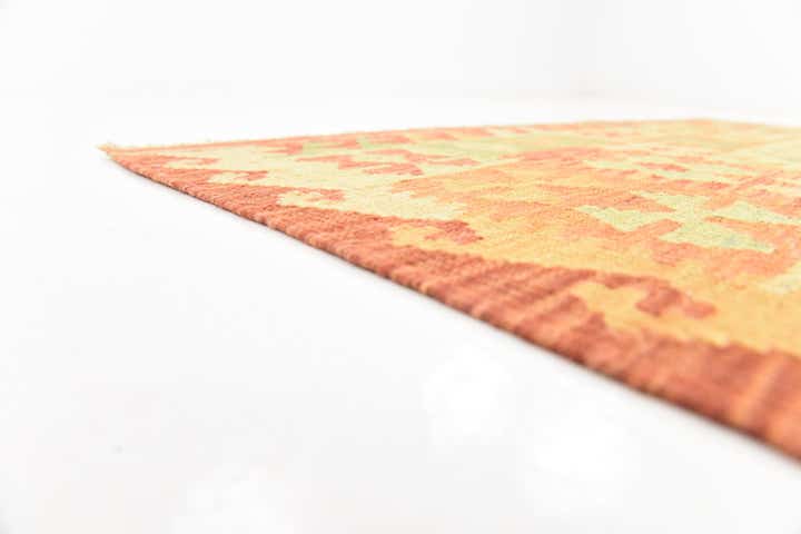 4' x 5' 9 Hand Woven Kilim Waziri Wool Rug