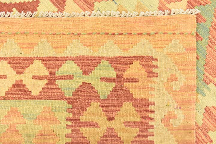 4' 8 x 6' 9 Hand Woven Kilim Waziri Wool Rug