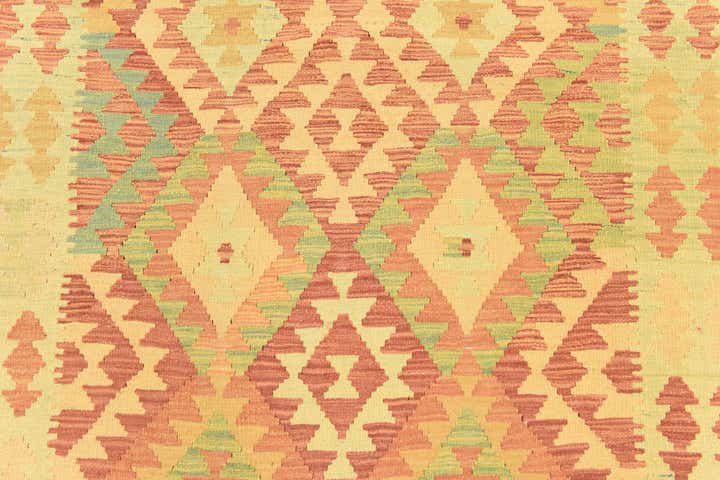 4' 8 x 6' 9 Hand Woven Kilim Waziri Wool Rug
