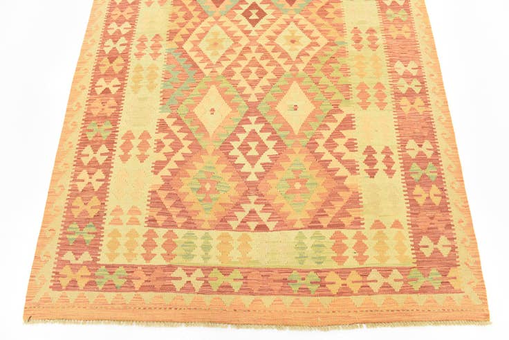 Detail image of 4' 8 x 6' 9 Hand Woven Kilim Waziri Wool Rug