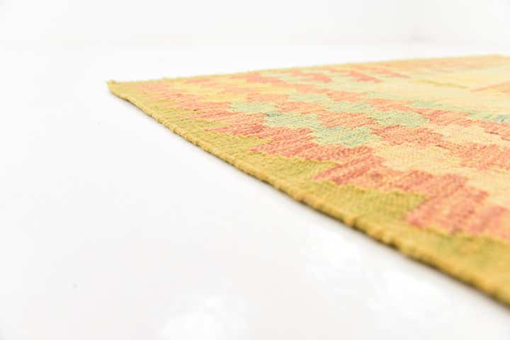 5' x 6' 6 Hand Woven Kilim Waziri Wool Rug
