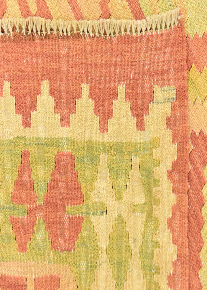 4' 9 x 6' 5 Hand Woven Kilim Waziri Wool Rug