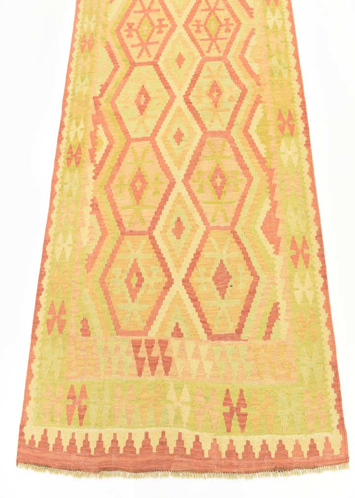 4' 9 x 6' 5 Hand Woven Kilim Waziri Wool Rug