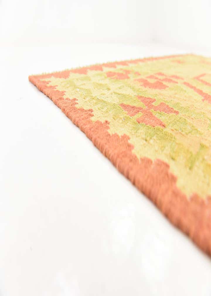 4' 9 x 6' 5 Hand Woven Kilim Waziri Wool Rug