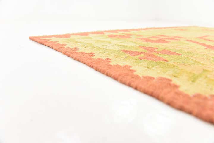 4' 9 x 6' 5 Hand Woven Kilim Waziri Wool Rug