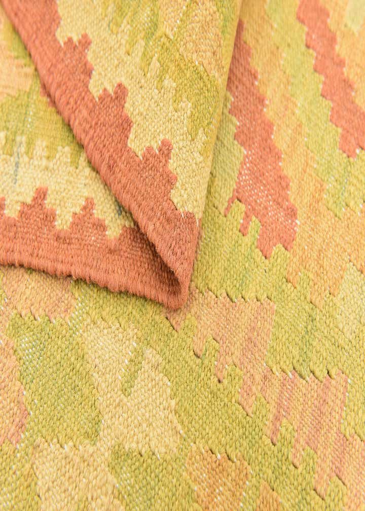 4' 9 x 6' 5 Hand Woven Kilim Waziri Wool Rug