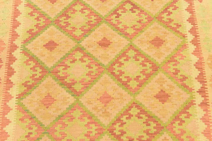 4' 10 x 6' 7 Hand Woven Kilim Waziri Wool Rug