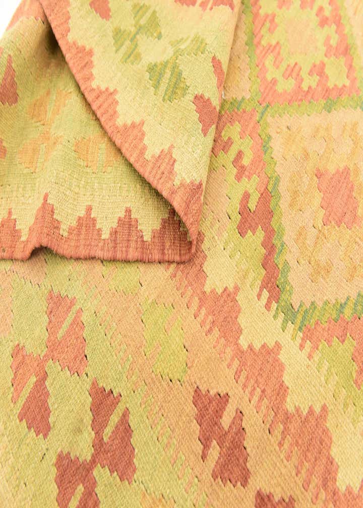 4' 10 x 6' 7 Hand Woven Kilim Waziri Wool Rug