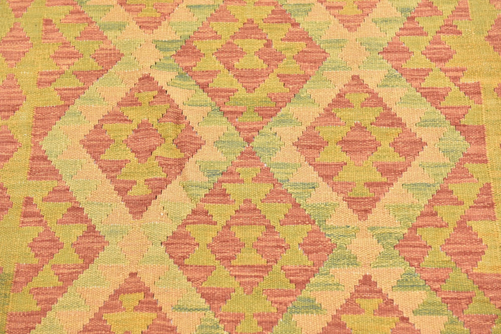 3' x 5' 2 Hand Woven Kilim Waziri Wool Rug