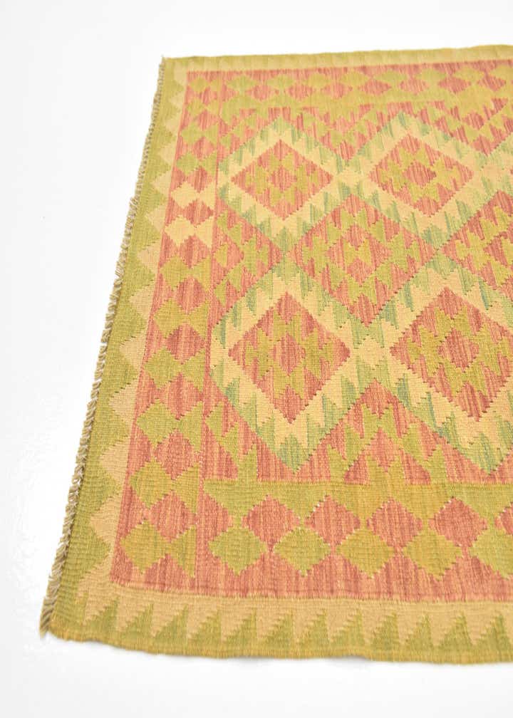 3' x 5' 2 Hand Woven Kilim Waziri Wool Rug
