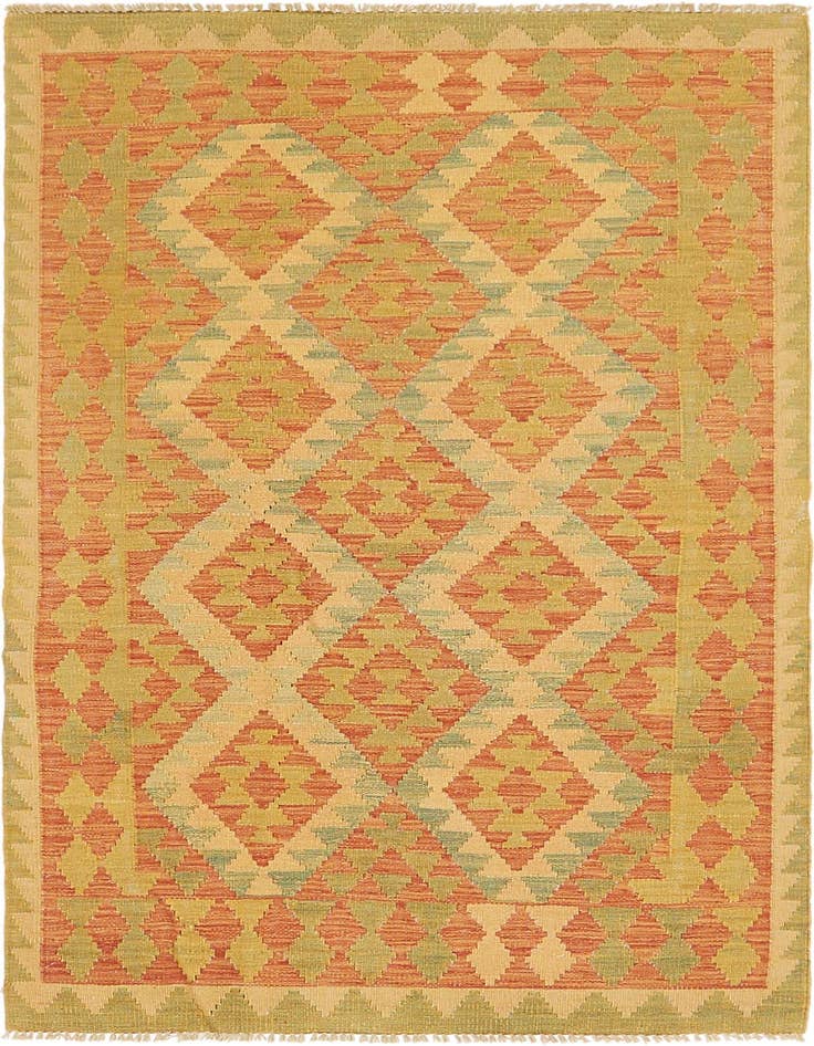 Detail image of 3' x 5' 2 Hand Woven Kilim Waziri Wool Rug