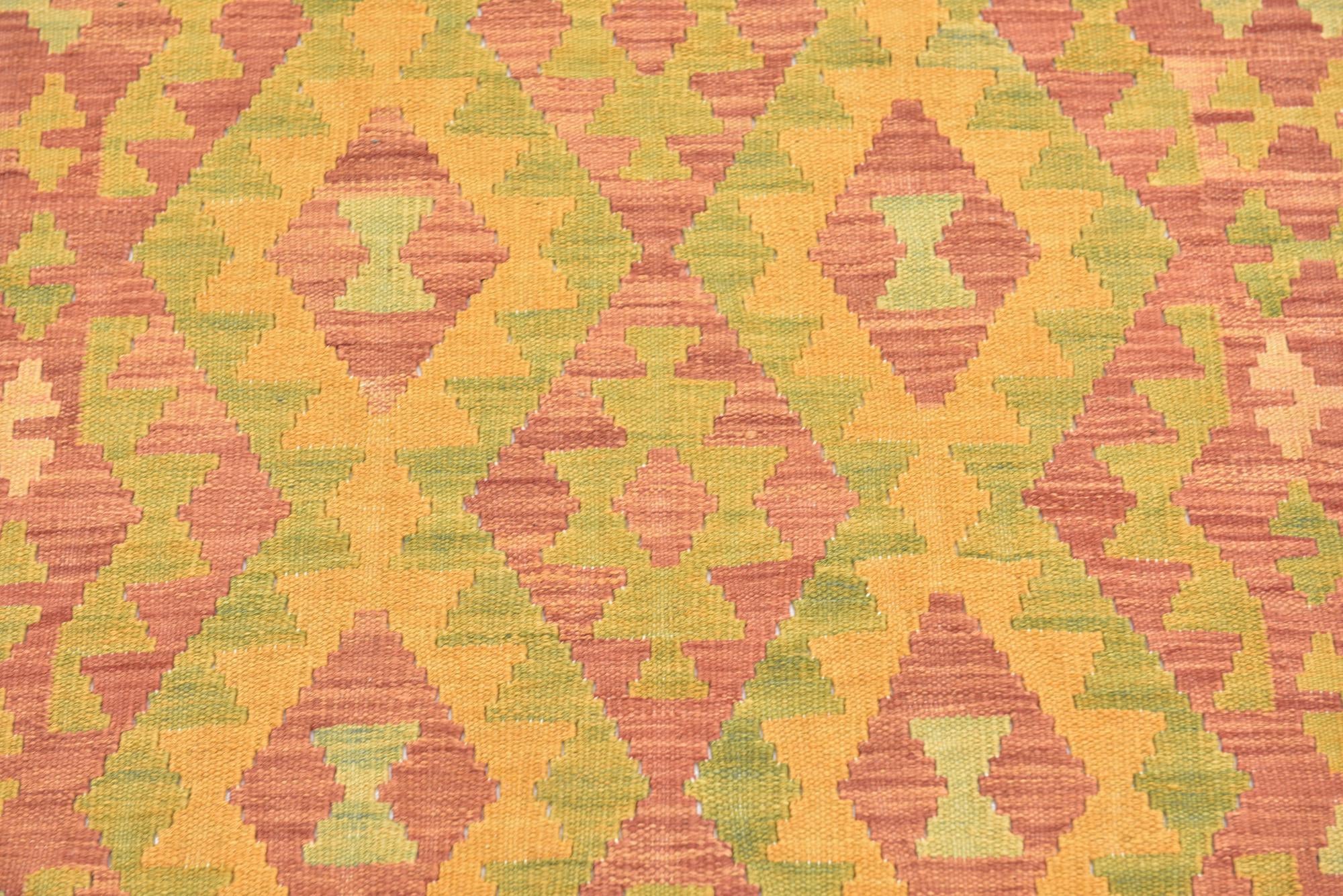 3' x 5' 2 Hand Woven Kilim Waziri Wool Rug