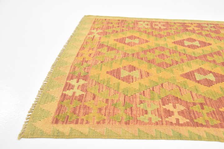 3' x 5' 2 Hand Woven Kilim Waziri Wool Rug