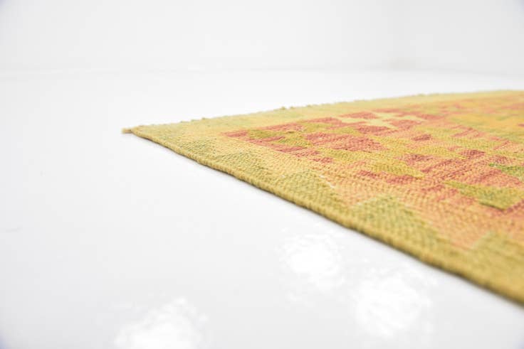 Detail image of 3' x 5' 2 Hand Woven Kilim Waziri Wool Rug