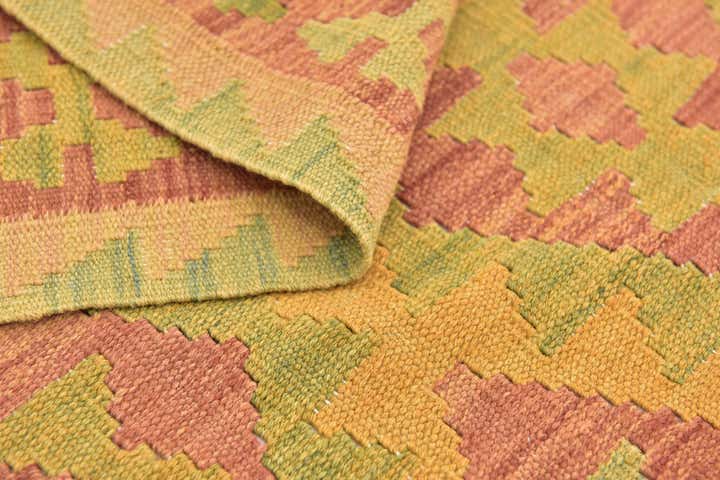 3' x 5' 2 Hand Woven Kilim Waziri Wool Rug