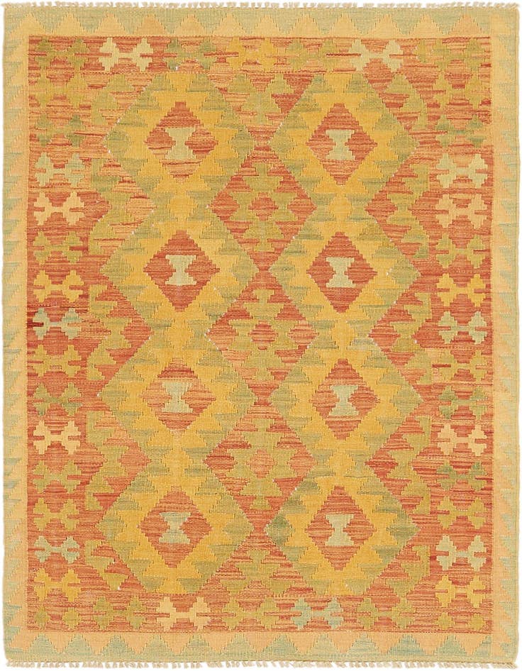 Detail image of 3' x 5' 2 Hand Woven Kilim Waziri Wool Rug