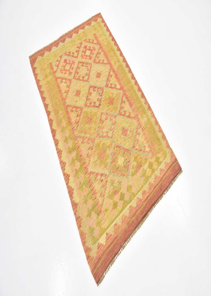 3' 2 x 5' Hand Woven Kilim Waziri Wool Rug