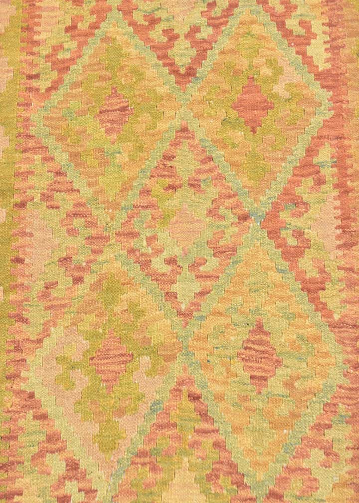 3' 2 x 5' Hand Woven Kilim Waziri Wool Rug
