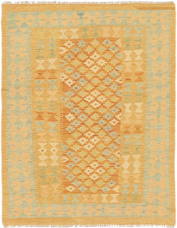Detail image of 3' x 4' 4 Hand Woven Kilim Waziri Wool Rug