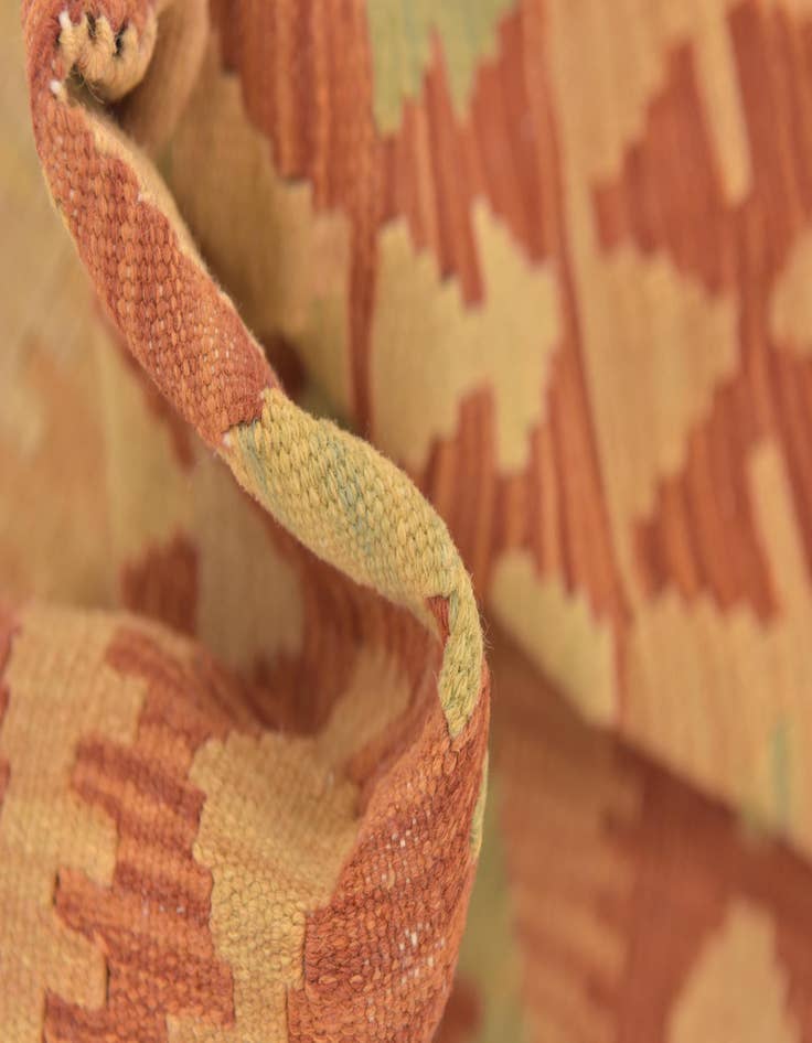 Detail image of 3' 4 x 4' 9  Hand Woven Kilim Waziri Wool Rug