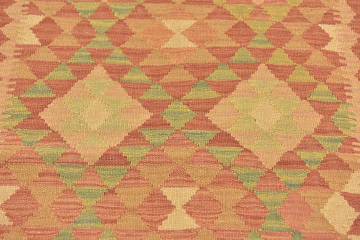 3' 4 x 5' Hand Woven Kilim Waziri Wool Rug
