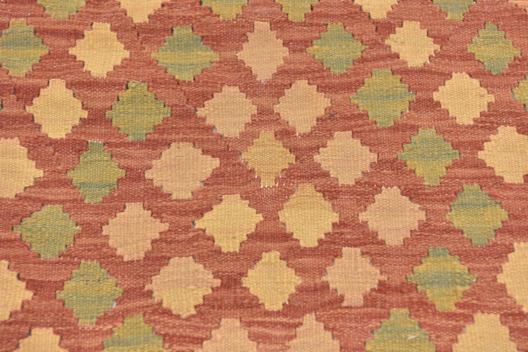 100cm x 155cm Tejido a mano Kilim Waziri Alfombra Lana