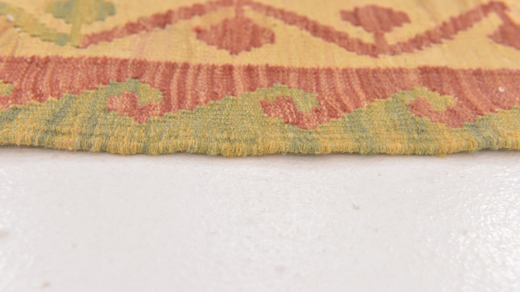 100cm x 155cm Tejido a mano Kilim Waziri Alfombra Lana