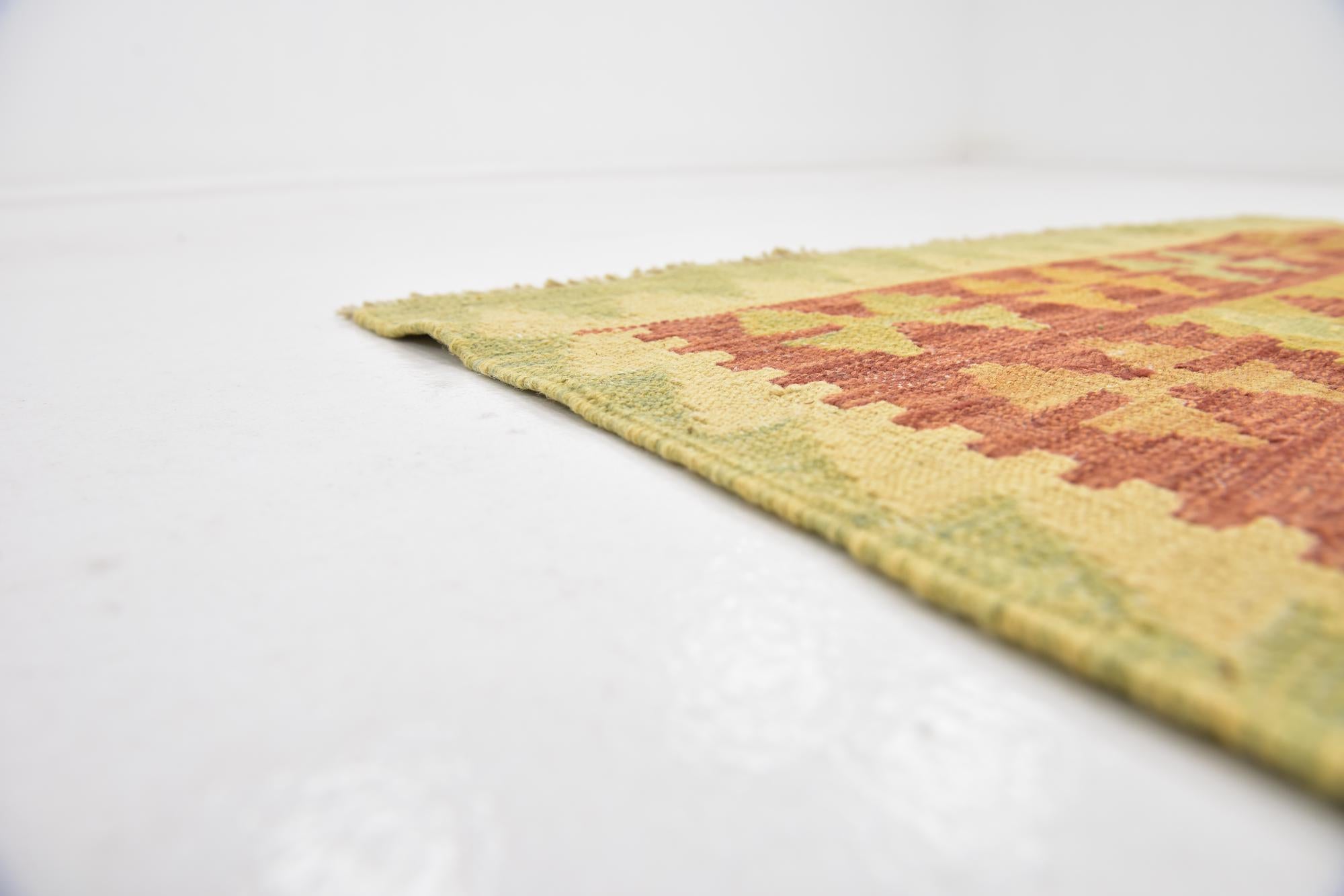 2' 8 x 4' 9 Hand Woven Kilim Waziri Wool Rug