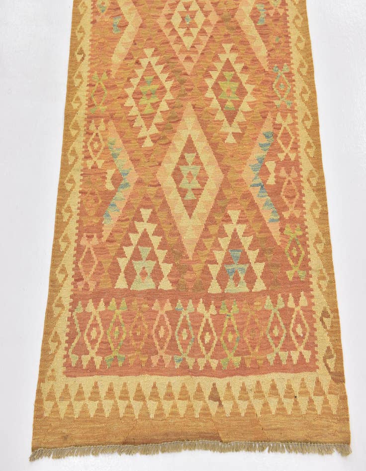 Detail image of 2' 9 x 4'  Hand Woven Kilim Waziri Wool Rug