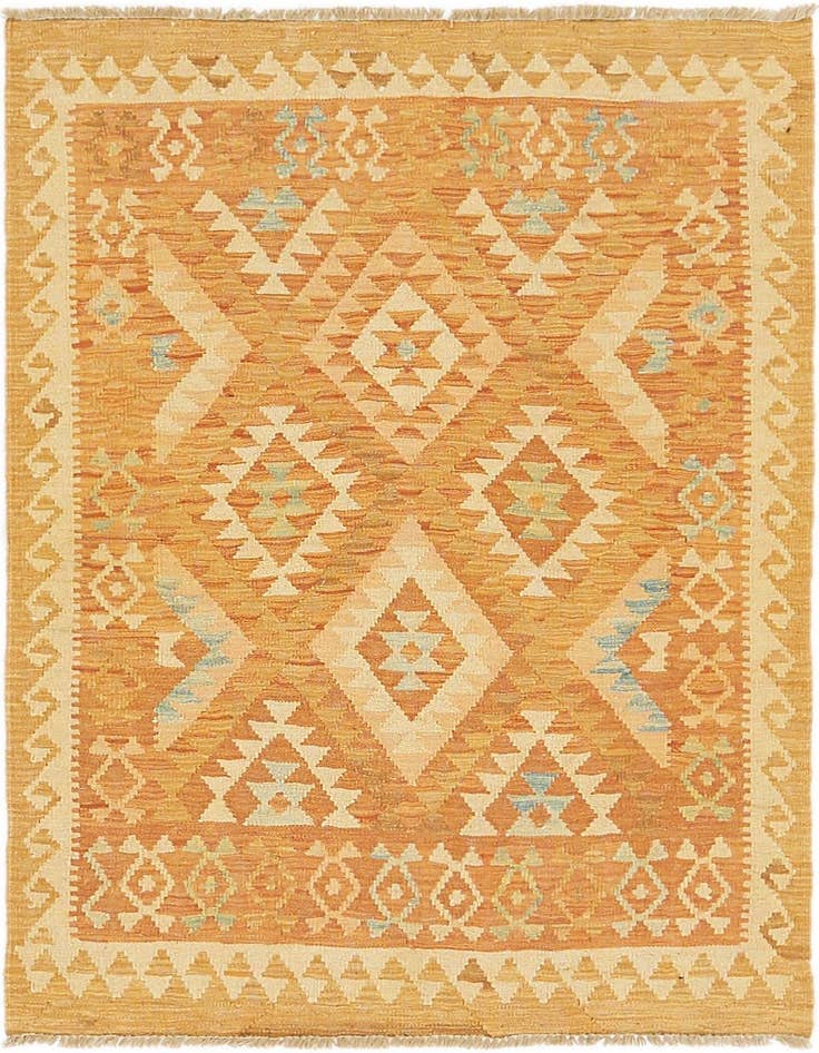Detail image of 2' 9 x 4' Hand Woven Kilim Waziri Wool Rug