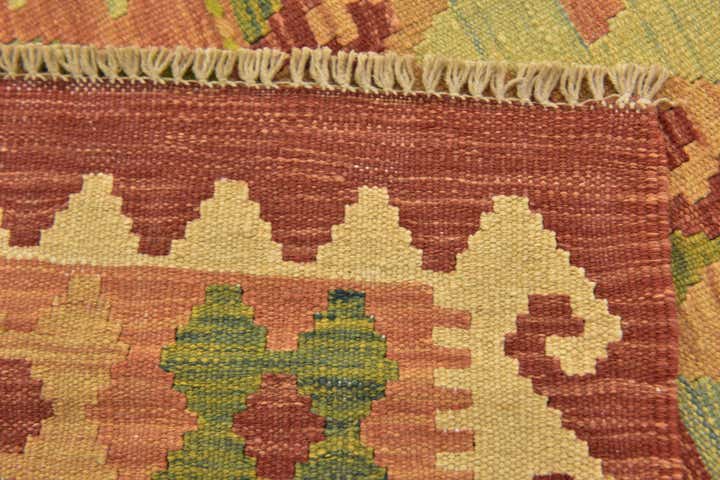 2' 10 x 4' 3 Hand Woven Kilim Waziri Wool Rug