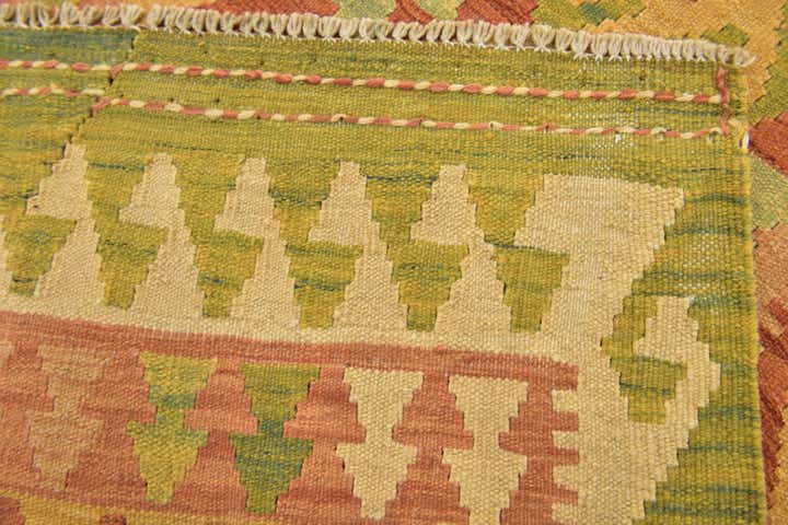 2' 7 x 4' 4 Hand Woven Kilim Waziri Wool Rug
