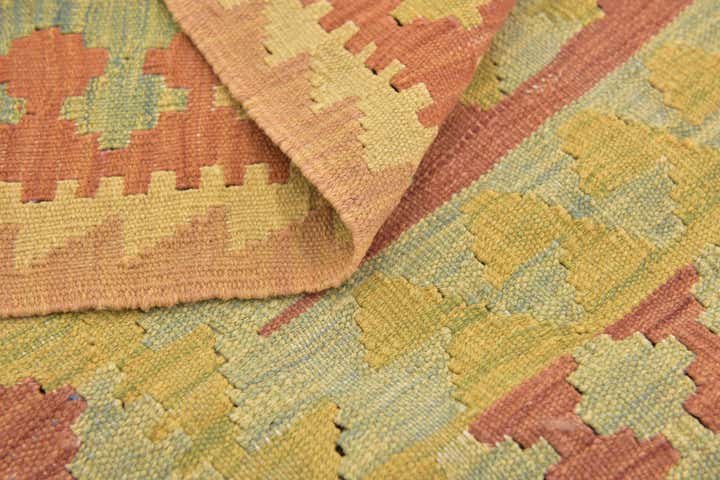2' 8 x 4' 2 Hand Woven Kilim Waziri Wool Rug