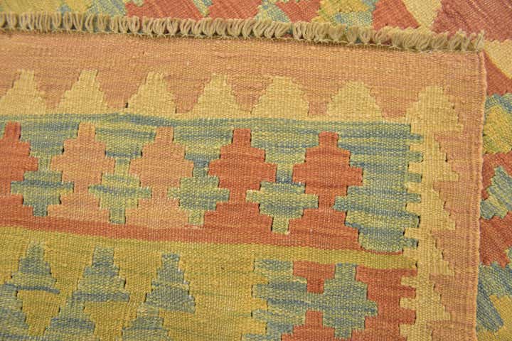 2' 8 x 4' 2 Hand Woven Kilim Waziri Wool Rug