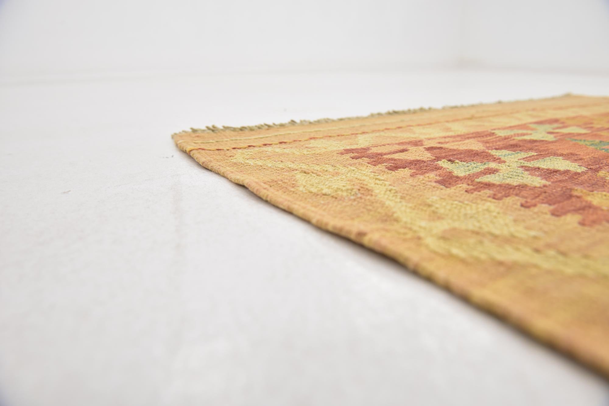 2' 7 x 4' 2 Hand Woven Kilim Waziri Wool Rug