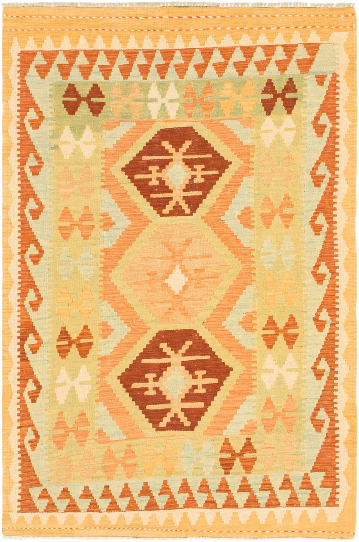3' 3 x 5' Hand Woven Kilim Waziri Wool Rug