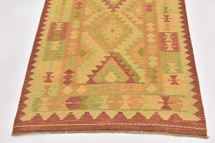 3' 2 x 5' Hand Woven Kilim Waziri Wool Rug