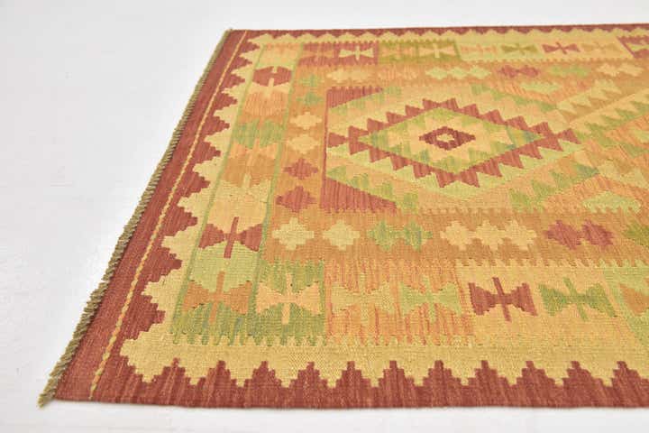 3' 2 x 5' Hand Woven Kilim Waziri Wool Rug