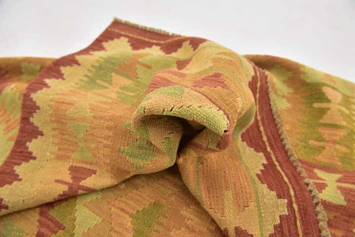 3' 2 x 5' Hand Woven Kilim Waziri Wool Rug