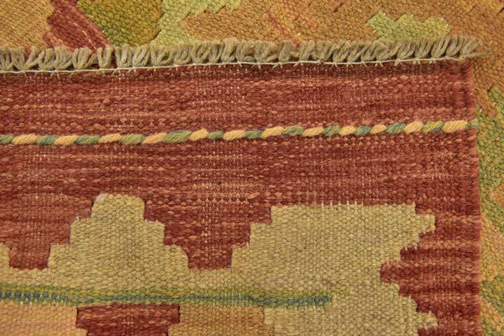 3' 2 x 5' Hand Woven Kilim Waziri Wool Rug
