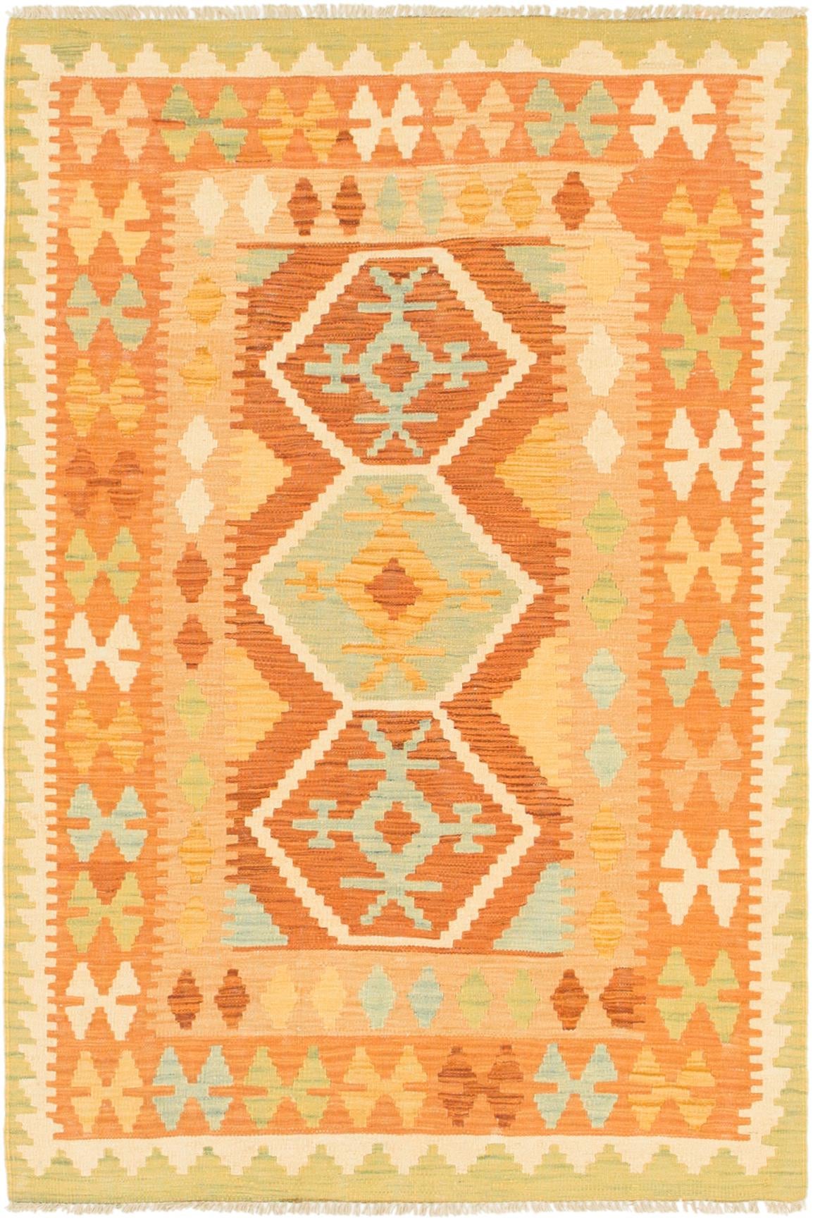 3' 3 x 5' Hand Woven Kilim Waziri Wool Rug